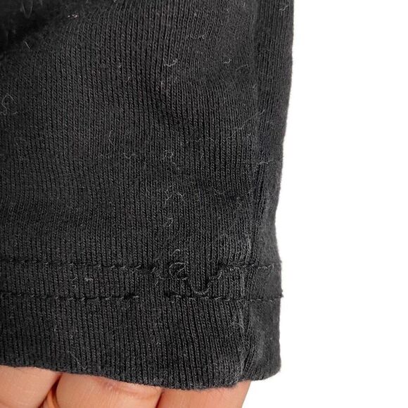 Vtg Y2K Juniors Embroidered Daisy Cotton Cropped Tank L Black Retro Daisycore - Picture 6 of 6
